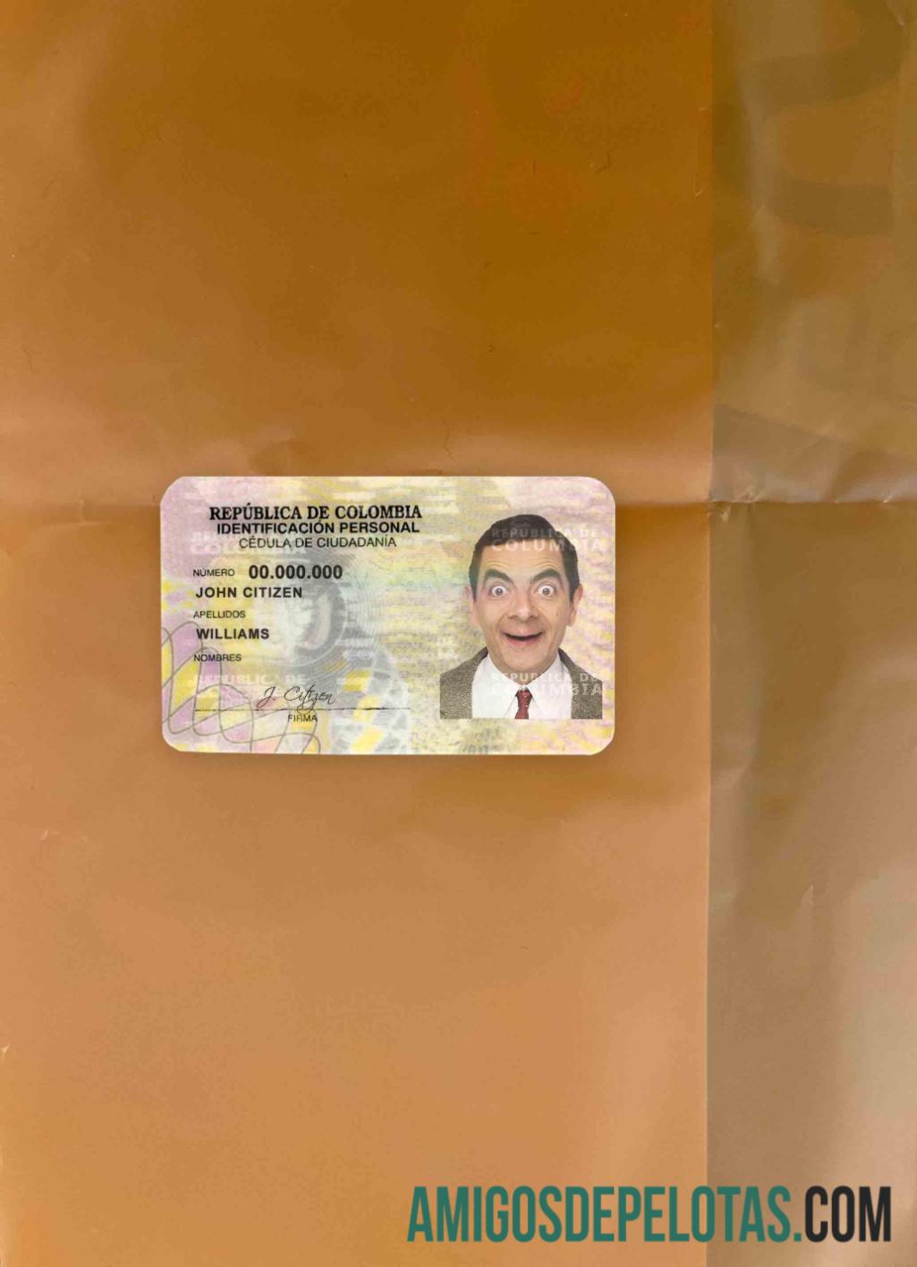 Colombia ID (2010 – 2020) olhar de foto frente modelo